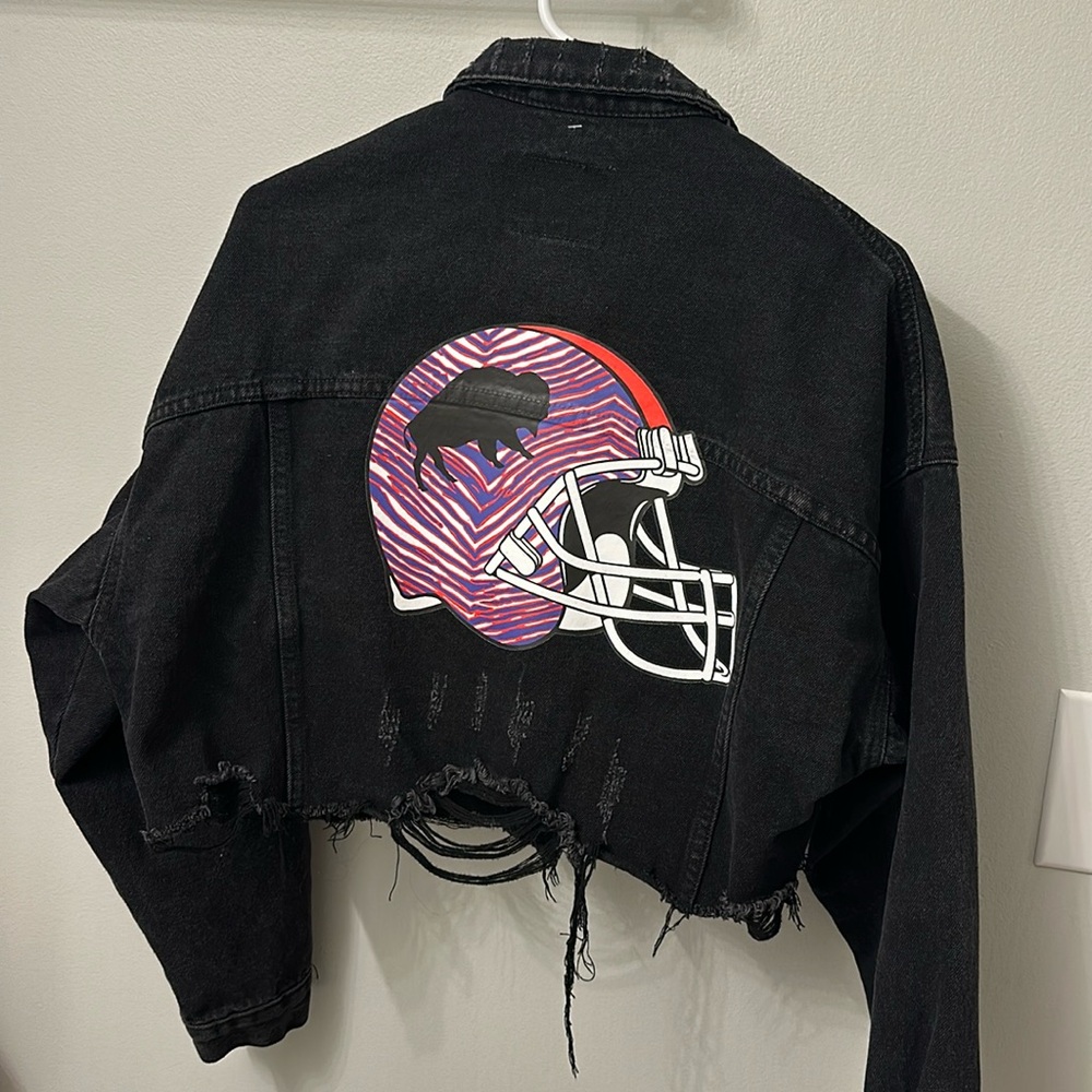 Buffalo Bills black denim jacket